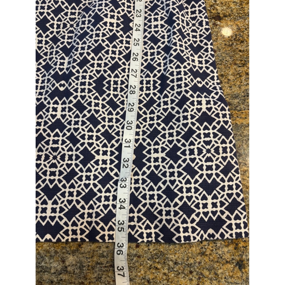 Eliza J Navy White Geometric Sleeveless Mock Neck Sheath‎ Dress Size 4 - Picture 10 of 10